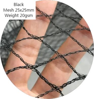 knitted bird net black